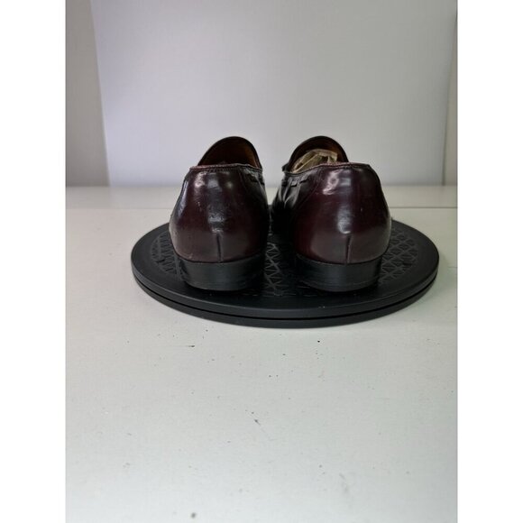 Church's Burgundy Leather Tasselled Shoes Loafers Mens 10.5 US - Picture 6 of 13